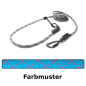 Preview: EASYLONG Hundeleine TWIST - L - 2m - hellblau mit pinken Strichen