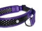 Preview: Zugstopp Halsband - lila/schwarz