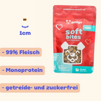 amigu - soft bites 99% Fleisch - Rind