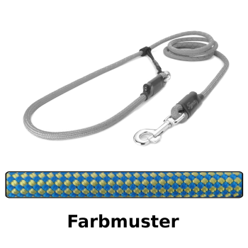 EASYLONG Hundeleine - L - 2m - blau und gelb