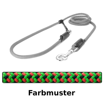 EASYLONG Hundeleine - L - 3,5m - grün-rot-schwarz
