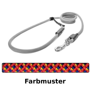 EASYLONG Hundeleine - M - 2,5m - rot, blau, gelb