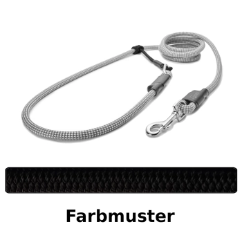 EASYLONG Hundeleine - M - 2m - schwarz