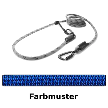 EASYLONG Hundeleine TWIST - L - 2,5m - blaublau-schwarz