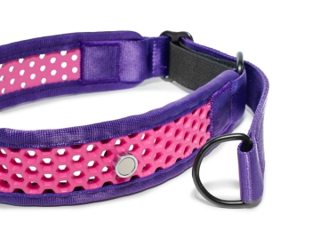 Zugstopp Halsband - lila/pink