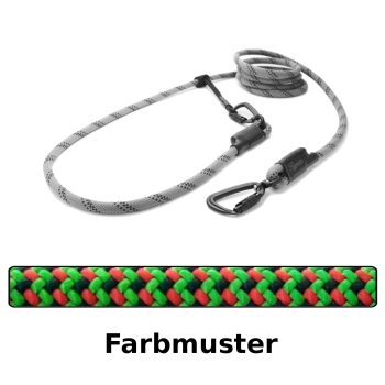 EASYLONG Hundeleine TWIST - L - 3,5m - grün-rot-schwarz