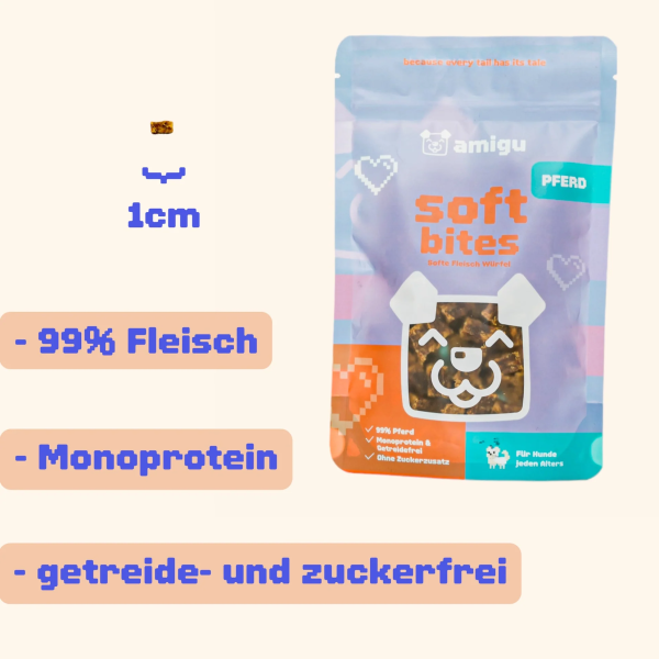 amigu - soft bites 99% Fleisch - Pferd