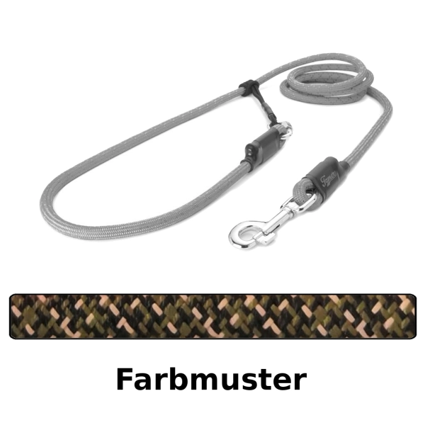 EASYLONG Hundeleine - L - 3m - military