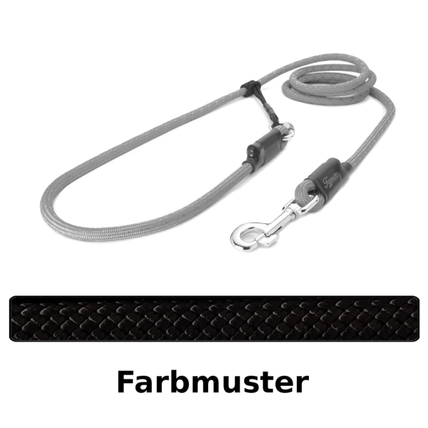 EASYLONG Hundeleine - L - 2m - schwarz