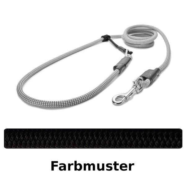 EASYLONG Hundeleine - M - 3m - schwarz