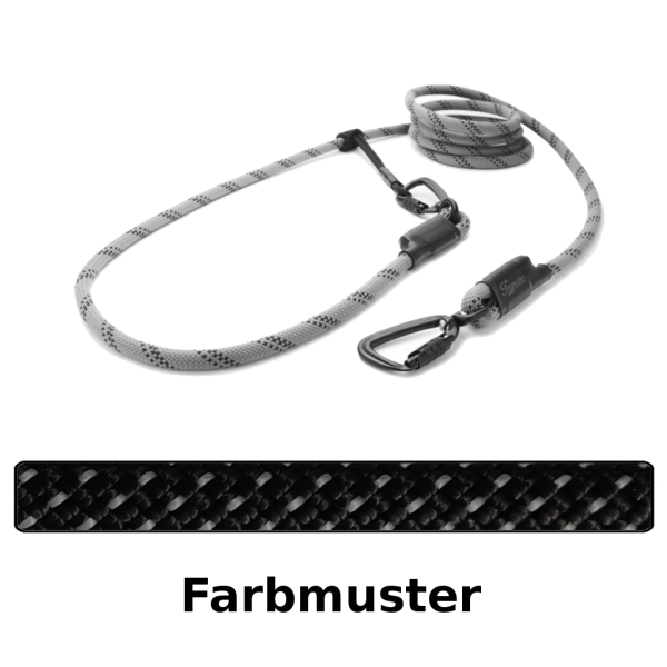 EASYLONG Hundeleine TWIST - L - 4m - blackpearl