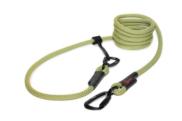 EASYLONG Hundeleine TWIST - L - 2m - grau und gelb