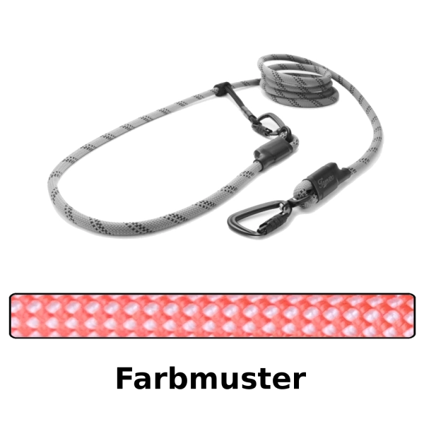 EASYLONG Hundeleine TWIST - M - 2m - lachs