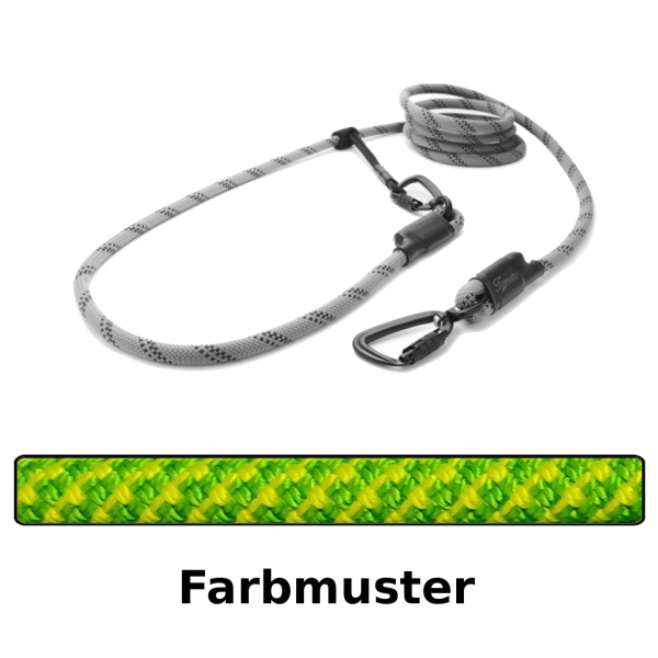 EASYLONG Hundeleine TWIST - M - 2m - lime swirl