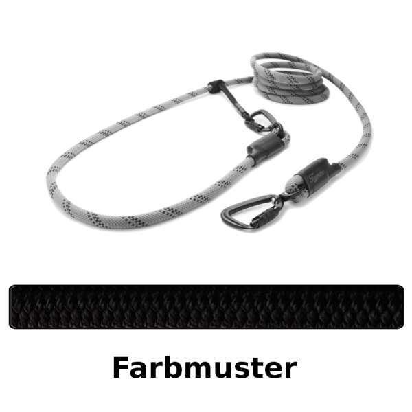 EASYLONG Hundeleine TWIST - L - 2,5m - schwarz